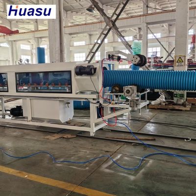 Drainage Pipe DWC Pipe Extrusion Line with Energy Saving Processing Procedure and Online Cutting Machine