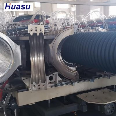 Horizontal Corrugator Type Double Wall Corrugated Pipe Extrusion Line with 60-2000kg/h Capacity and Water Cooling Tank Cooling
