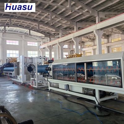 Double Wall Corrugated Pipe Extrusion Line with Planetary Cutting and Socket Online for 32mm-1600mm Inner Diameter Pipes