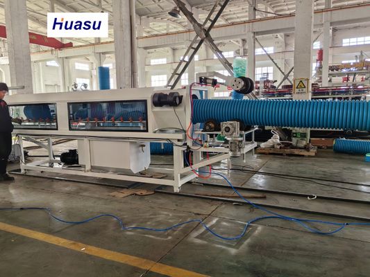 PVC Corrugated Pipe Machine with 32-1600mm Pipe Diameter Double-layer Spiral Co-extrusion and Siemens PLC System