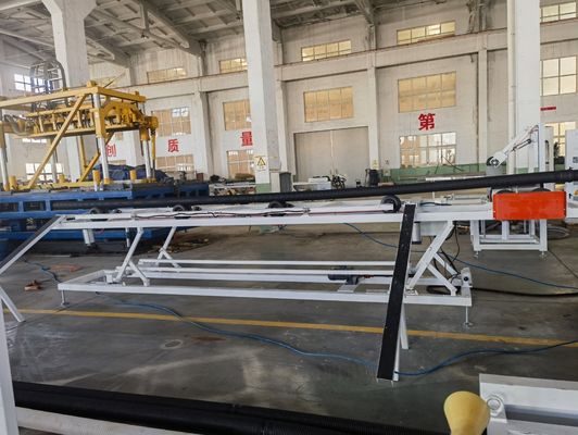 DWC Pipe Extrusion Line with Conical Twin-screw Extruder for 32-1600mm Pipe Diameter and 60-2000kg/h Capacity