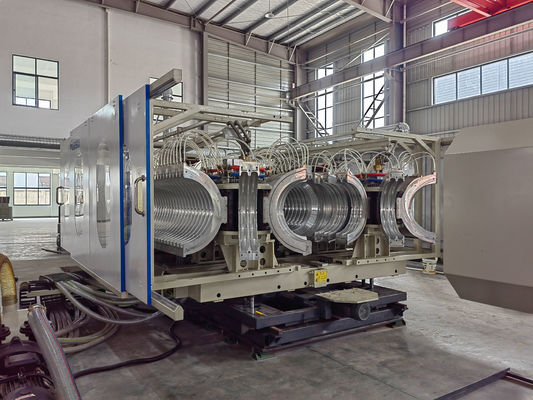 PE/PP/PVC Materials Double Wall Corrugated Pipe Extrusion Line with 38CrMoALA Screw Material and Siemens Motor