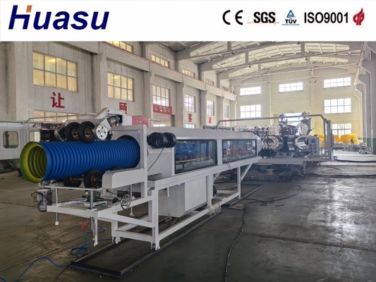 Dual Wall Corrugated PVC Pipe Extrusion Line with PLC Control