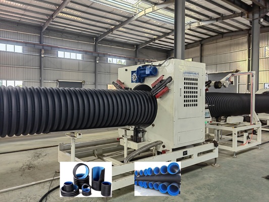 Automated Double Wall Corrugated Pipe Extrusion Line for ID30-ID1500mm Pipes with 23 Years Production Experience