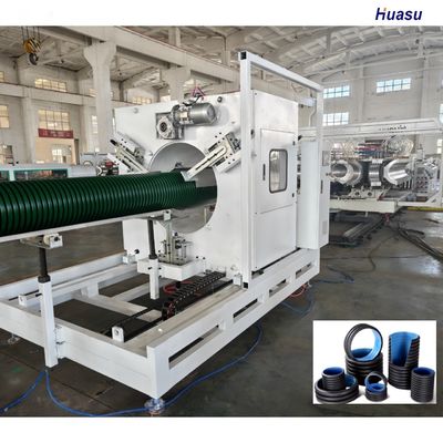 PP PE Single Double Corrugated Pipe Production Extrusion Line With PLC Control Corrugated Pipe Machining