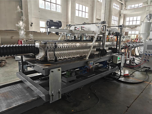 Siemens Inverter Automatic Single Wall Corrugated Pipe Extrusion Line with Omron Relay for 75-250mm Pipes