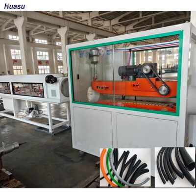 Double Wall Corrugated Pipe Extrusion Line with Barrel Hardness HV>940, Gear Material 20CrMnTi, and Screw Ratio 33:1