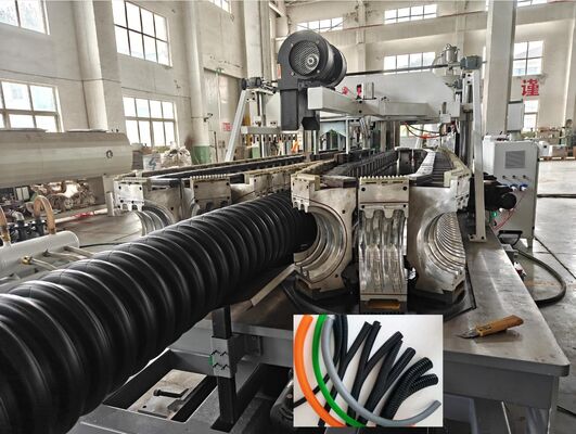 HDPE Double Wall Corrugated Pipe Machine with 48 Mould Quantity, Siemens PLC Control, and 20CrMnTi Gear Material