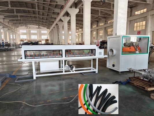 Double Wall Corrugated Pipe Extrusion Line with Siemens AC Motor, 33:1 Screw Ratio, and Water Cooling System