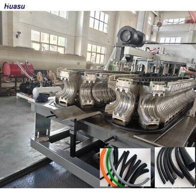 Double Wall Corrugated Pipe Extrusion Line with Siemens AC Motor, 33:1 Screw Ratio, and Water Cooling System