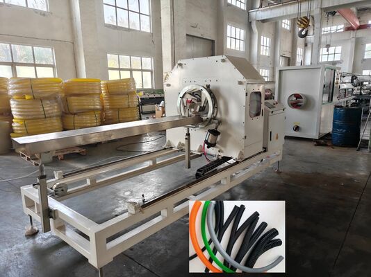 Double Wall Corrugated Pipe Extrusion Line with 33:1 Screw Ratio 48 Mould Quantity and Water Cooling for Durable Pipe Production