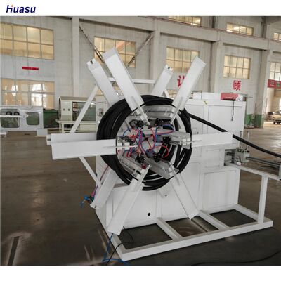 Single Wall Corrugated Pipe Extrusion Line with Barrel Nitriding Depth 0.4 to 0.7 Mm, Total Power 25 to 50, and PLC Control for Pipe Production