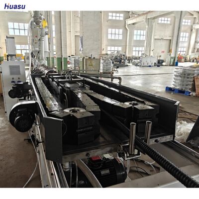 Single Wall Corrugated Pipe Extrusion Line with Barrel Nitriding Depth 0.4 to 0.7 Mm, Total Power 25 to 50, and PLC Control for Pipe Production