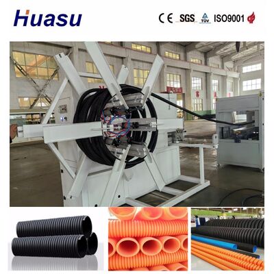 Single Wall Corrugated Pipe Extrusion Line with 32mm-1600mm Pipe Diameter Range and 60-2000kg/h Capacity Featuring Online Belling Technology