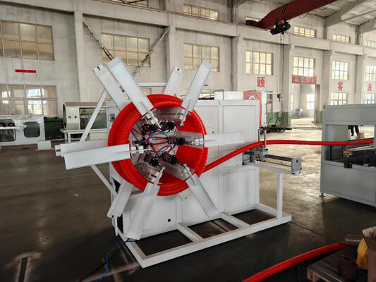 Double Wall Corrugated Pipe Extrusion Line with 20CrMnTi Gear Material and Siemens Brand Electrical Parts Featuring HV>740 Barrel Screw
