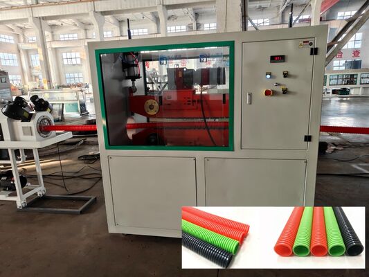 Single Wall Corrugated Pipe Extrusion Line with 38CrMoAlA Barrel Material PLC Remote Control for HDPE Suitable Materials