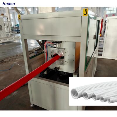 Single Wall Corrugated Pipe Extrusion Line Full Intermeshing Engagement System Rotary Mold Type Corrugator Computerized Control for Production