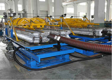 PE / PP Single Layer Spiral Pipe Extrusion Line , SBG63-250 Spiral Pipe Making Machine