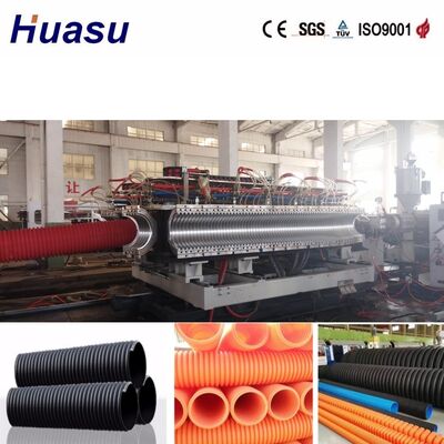 PLC Controlled Double Wall Corrugated Pipe Extrusion Line with High Productivity and Energy Saving