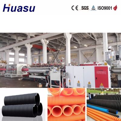 Siemens PLC Controlled Double Wall Corrugated Pipe Extrusion Line for 32-1600mm Pipe Diameter with High Productivity