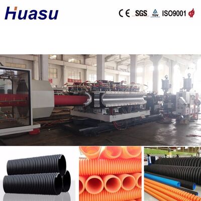 Siemens PLC Controlled Double Wall Corrugated Pipe Extrusion Line for 32-1600mm Pipe Diameter with High Productivity