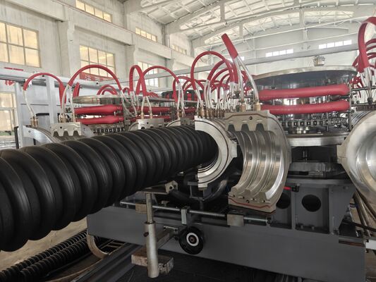 Single Wall Corrugated Pipe Extrusion Line With International Famouns Brand Electrical Parts Capacity 60 2000kg per hour with Barrel Material 38CrMoAlA
