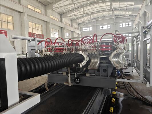 Water Cooling Corrugated Pipe Production Line with Line Length 10m to 30m Supporting Various Pipe Extrusion Applications