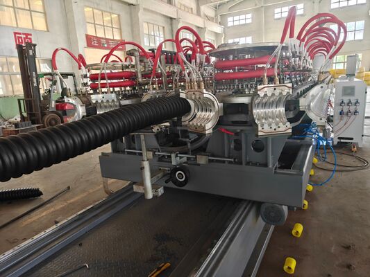 Single Screw Single Wall Corrugated Pipe Extrusion Line Computerized System Speed 10 to 20 M per Minute Enhanced Control