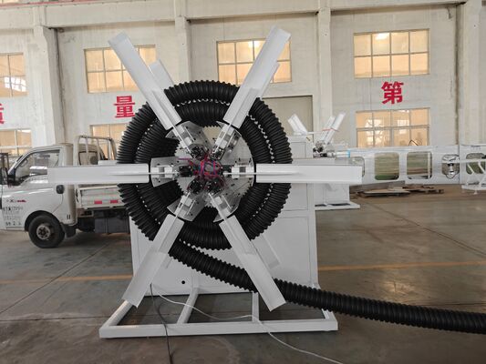 Competitive Corrugated Pipe Extrusion Line Using Single Screw Extruder Optimized for Producing Various Types of Corrugated Pipes