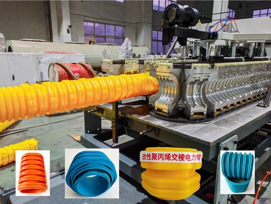HDPE Dual Wall Pipe Production Line CE Certified Machinery Offering Strong and Flexible Pipe Manufacturing
