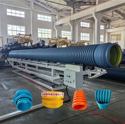 Water Cooling Corrugated Pipe Production Line with Line Length 10m to 30m Supporting Various Pipe Extrusion Applications